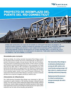 Folleto del proyecto de reemplazo del puente del río Connecticut